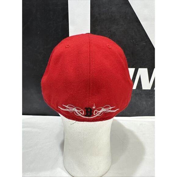 Boston Red Sox Tribal MLB Baseball New Era 59Fifty Fitted Hat 7 3/8 Red Flat Bil - Picture 3 of 8